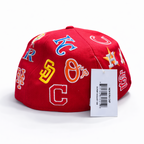 NBA New Era Flat Brim Cap Red
